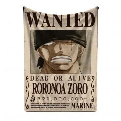 Mily Lifestyle One Piece Zoro Wanted Throw Blanket
