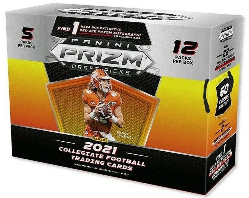 Cesar Other TCG 2021 Panini Prizm Draft Picks Football Mega Box - 12 Packs - 1 Red Ice Auto 3 Cesar Other TCG 2021 Panini Prizm Draft Picks Football Mega Box - 12 Packs - 1 Red Ice Auto