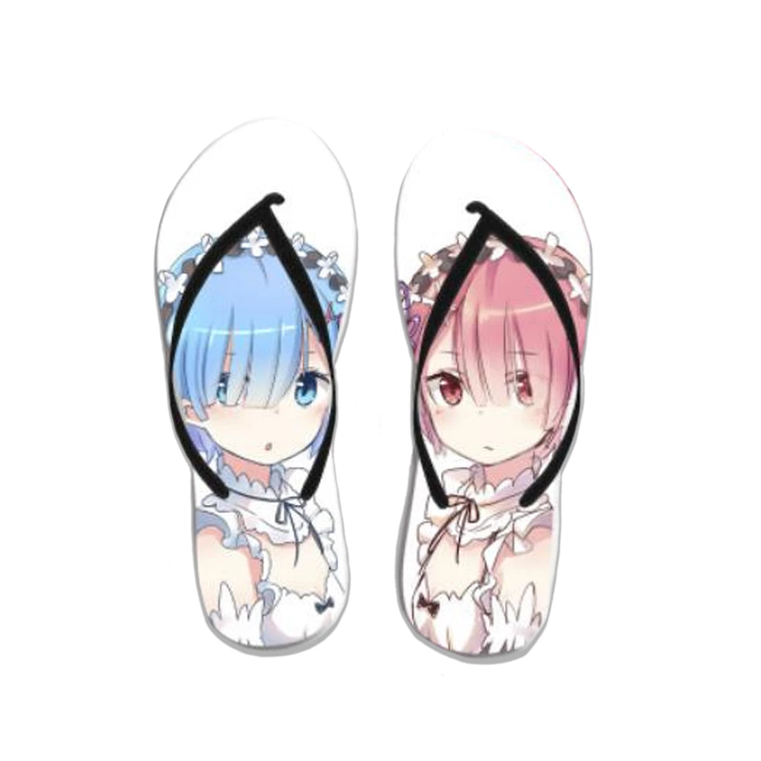 Mily Re:Zero Rem & Ram Flip Flops Apparel 3 Mily Re:Zero Rem & Ram Flip Flops Apparel