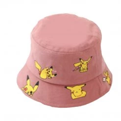 Mily Apparel Pokemon Pikachu Allover Print Light Pink Bucket Hat