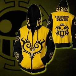 Mily Apparel One Piece Trafalgar D. Law Zip Up Hoodie