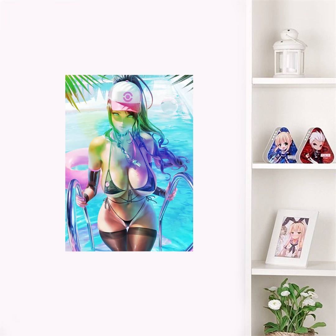 Mily Lifestyle Pokemon Hilda Poolside "5 X 7" Metallic Glossy Art Print 5 Mily Lifestyle Pokemon Hilda Poolside "5 X 7" Metallic Glossy Art Print