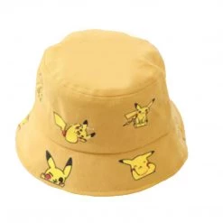 Mily Pokemon Pikachu Allover Print Yellow Bucket Hat Apparel